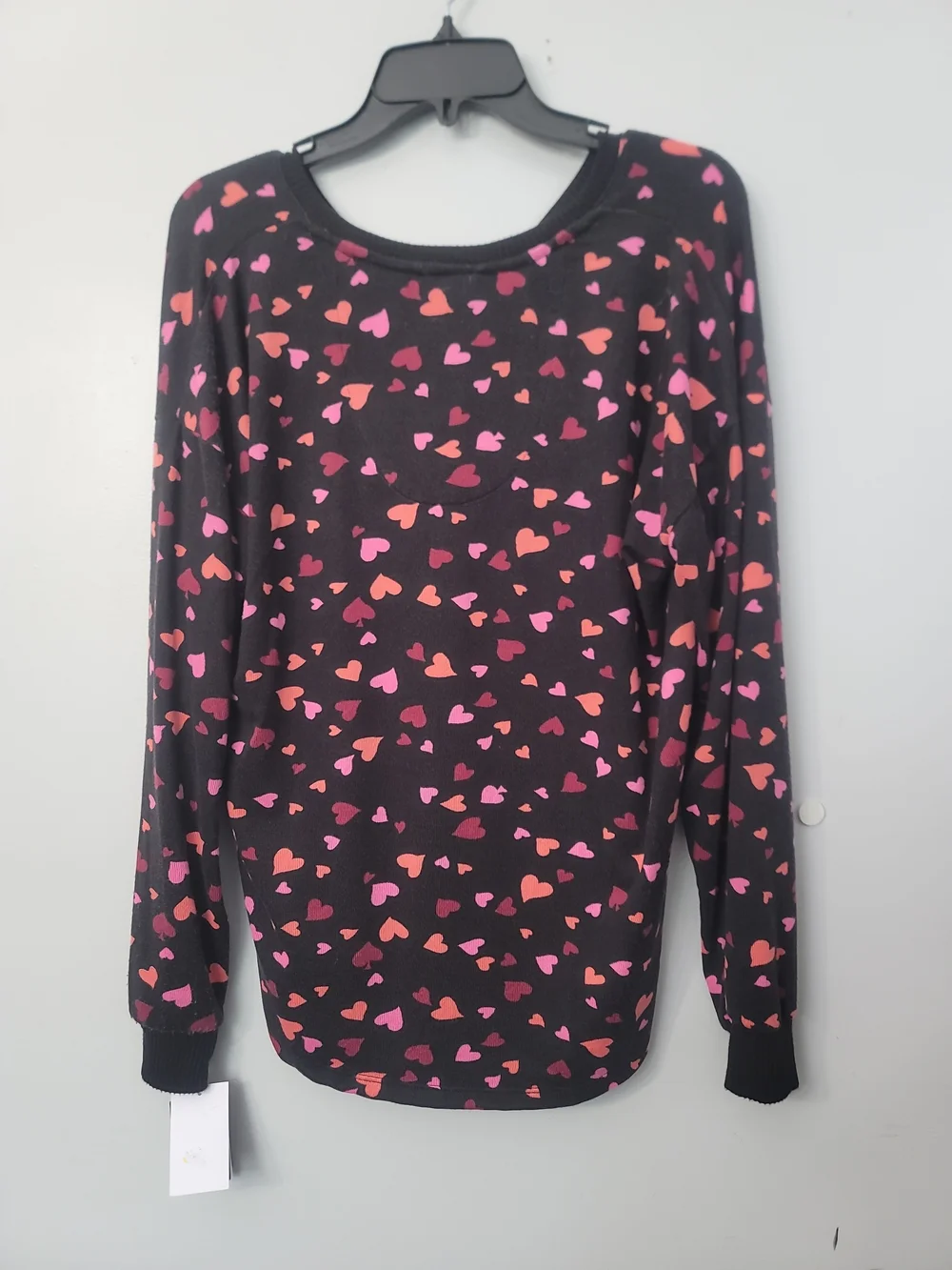 kate spade Black Pajama Set with Pink Heart Print